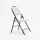 Metal frame white plastic folding chair for events